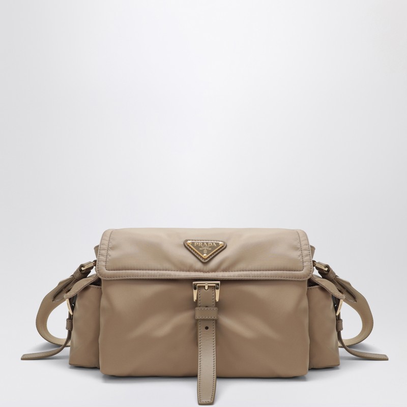 Prada Explore medium bag in beige Re-Nylon