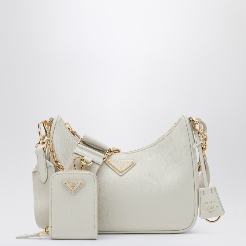 Re-Edition 2005 bag in talc-colored leather