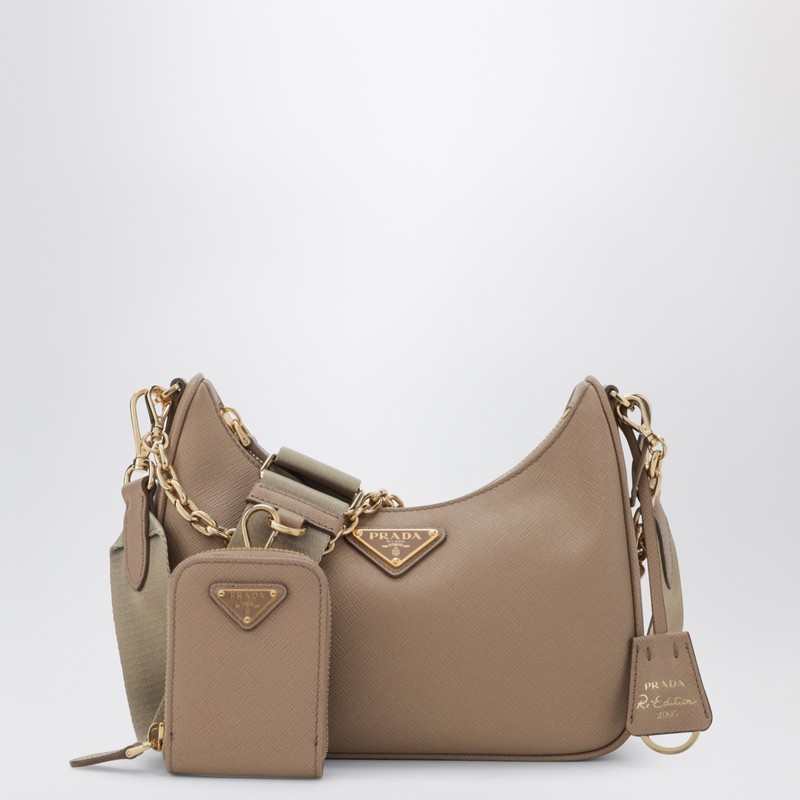 Re-Edition 2005 bag in cameo beige leather