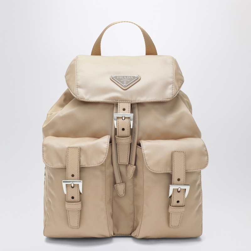 Small Re-Edition 1978 backpack in beige Re-Nylon