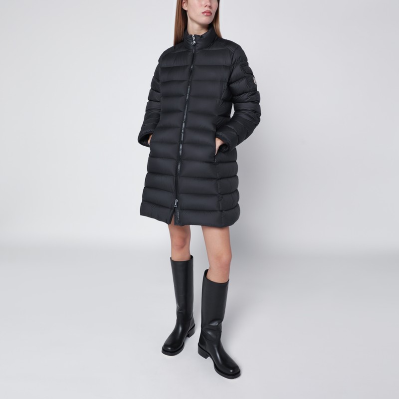 Moncler Black Igesse Midi Down Jacket In Black
