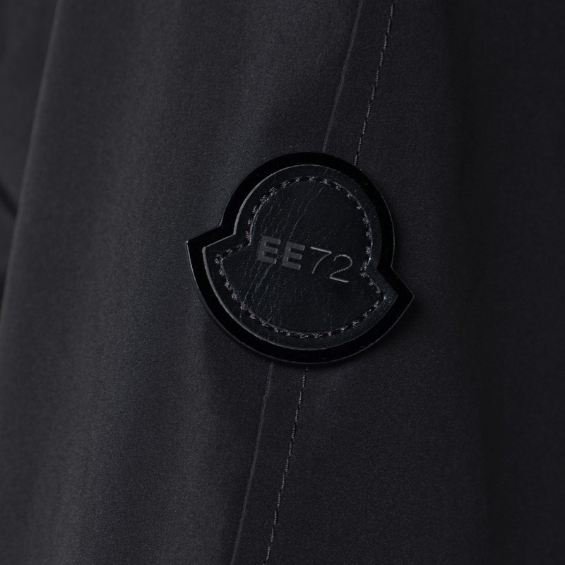 Moncler X Edward Enninful Double-breasted Trench Coat With Belt In Black