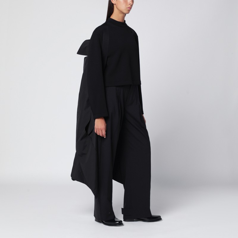 Moncler X Edward Enninful Double-breasted Trench Coat With Belt In Black