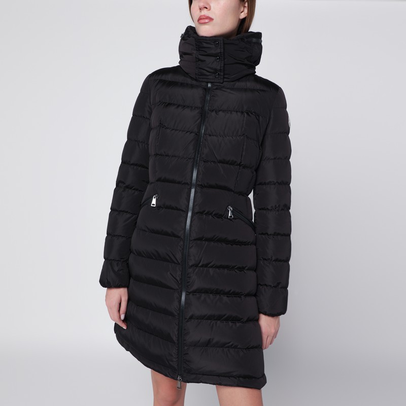 Black Flammette down jacket in nylon technique