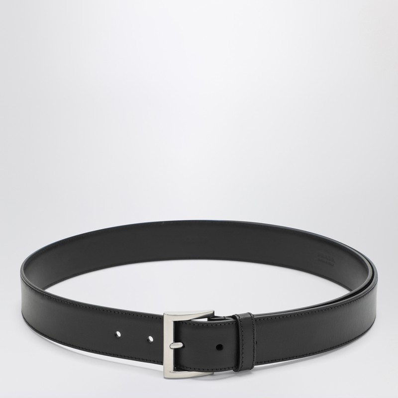 Black leather belt
