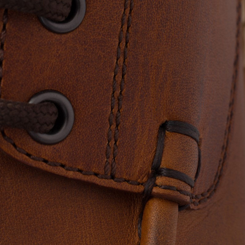 Prada Laced moccasins in cognac leather - Shoes - Compare