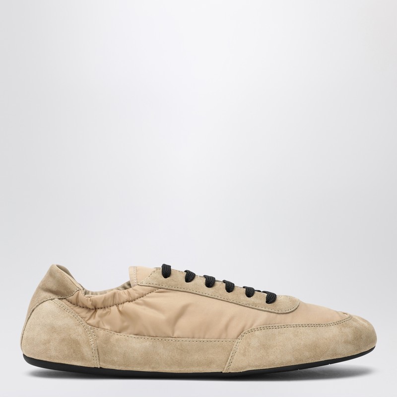 Camel Re-Nylon and suede Sneaker Collapse