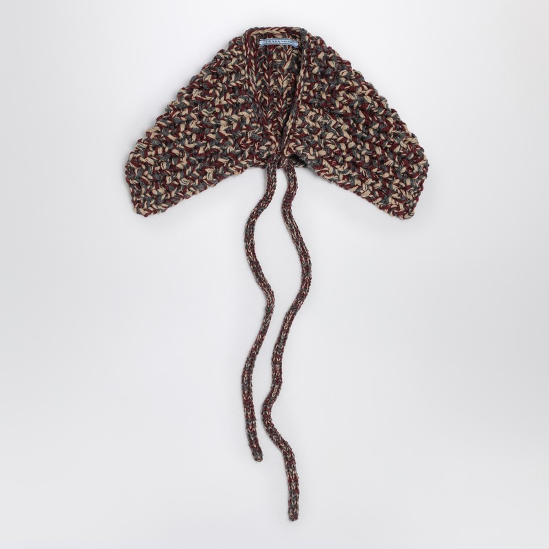 Wool and cashmere knit collar