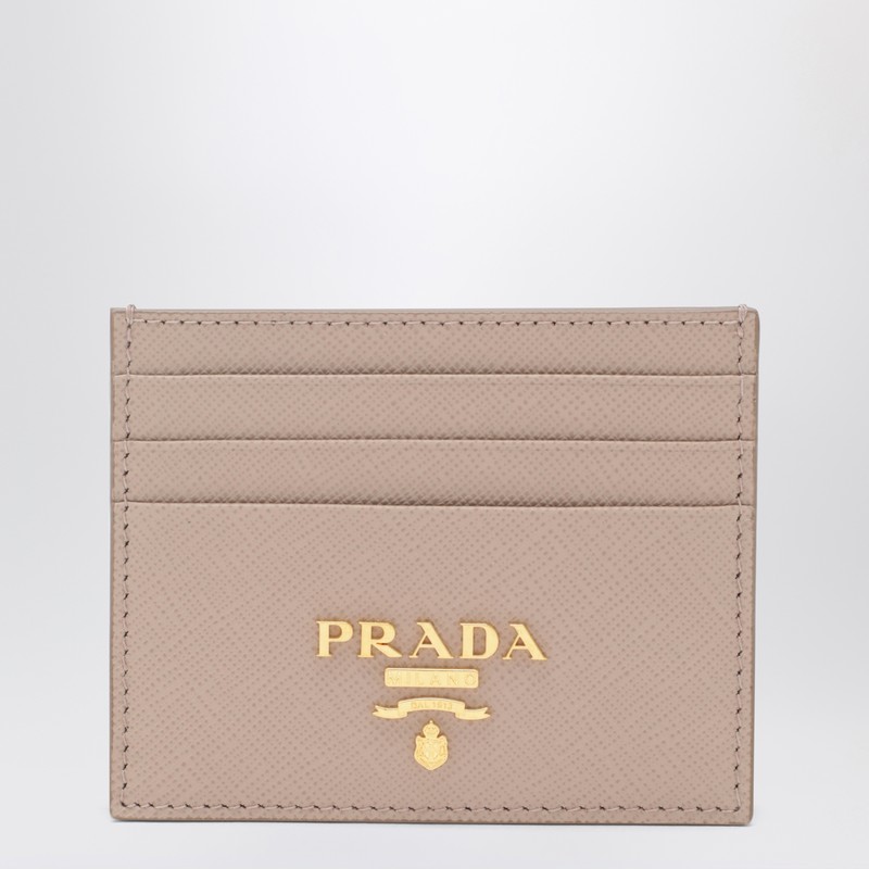 Powder-pink Saffiano cardholder