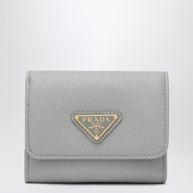 Light gray small Saffiano wallet