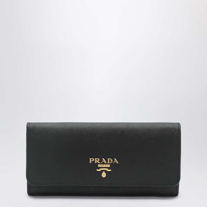 Large black Saffiano leather wallet