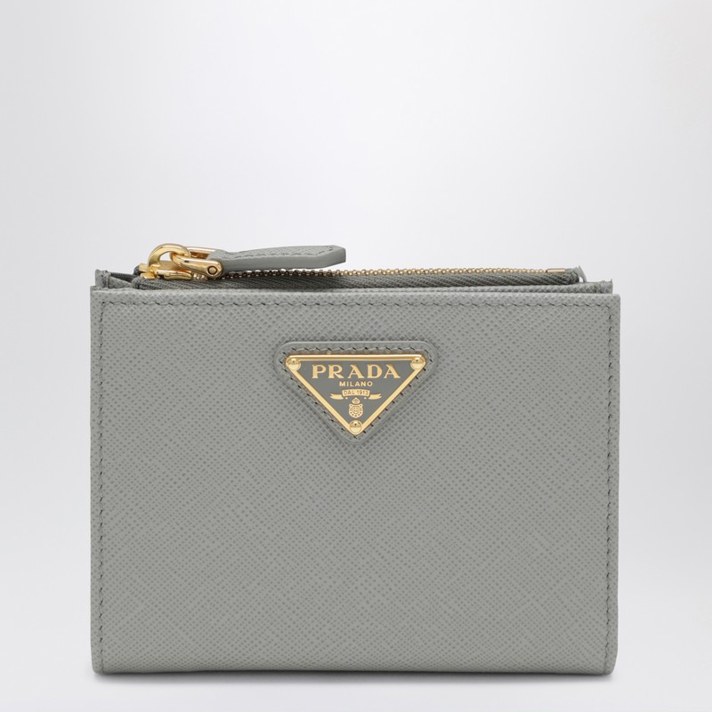 Grey Saffiano leather wallet