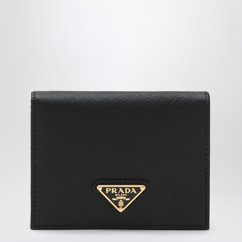 Black Saffiano leather small wallet