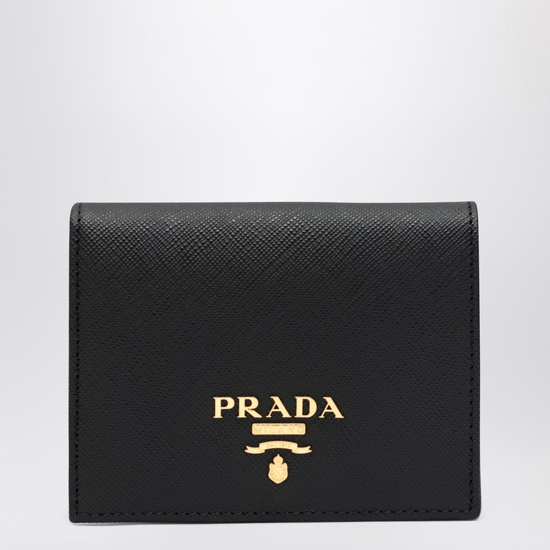 Black Saffiano leather small wallet