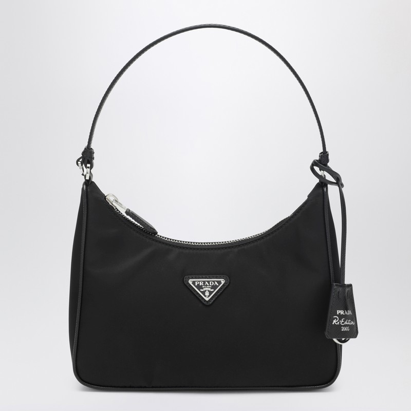 Re-Edition 2005 mini bag in black Re-Nylon and Saffiano leather