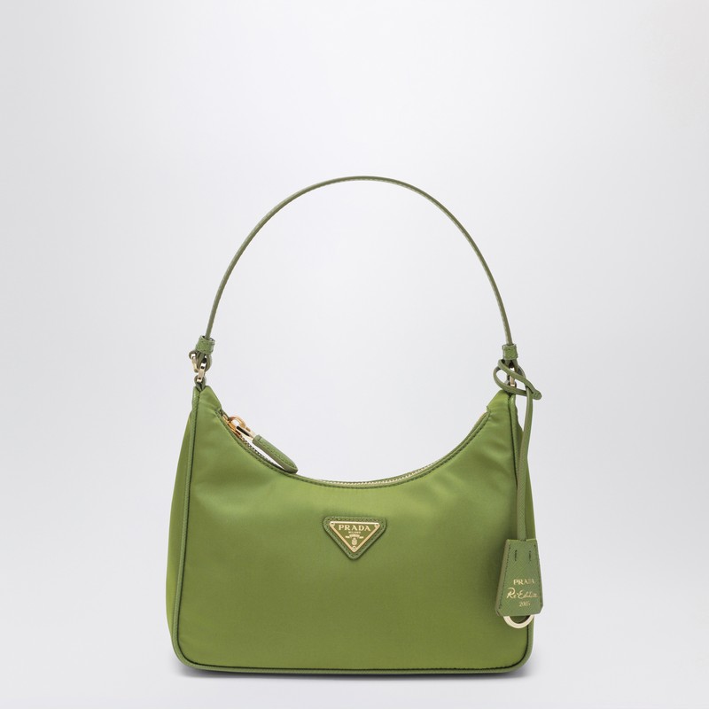 Mini Re-Edition 2005 bag in ivy Re-Nylon and Saffiano