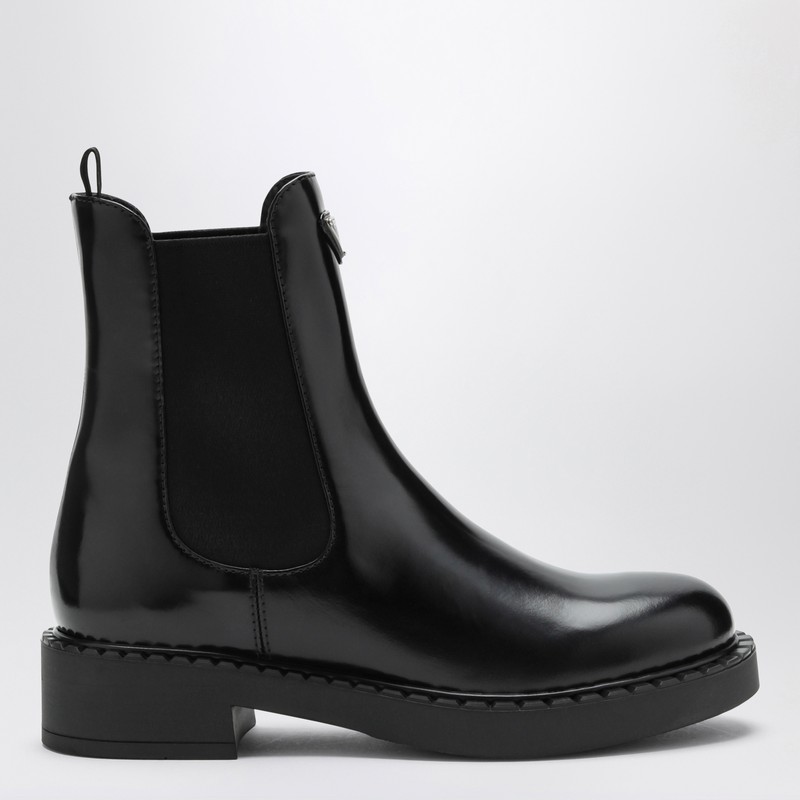 Black Chelsea ankle boots in polished leather