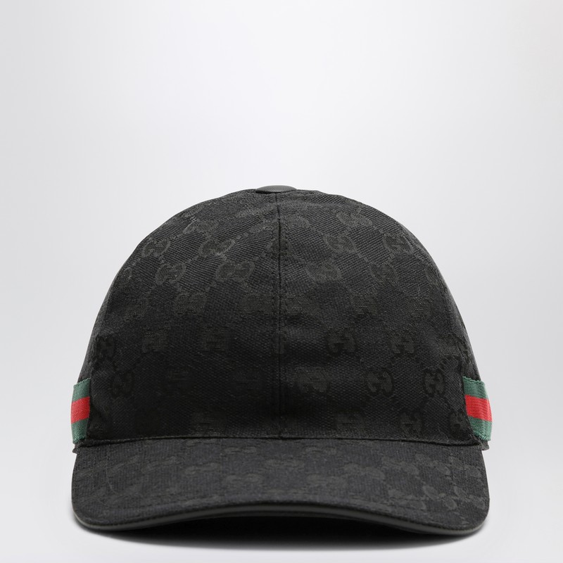 Black baseball cap with GG motif
