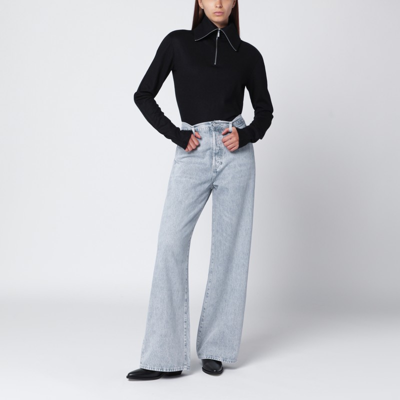 Frame Light Grey The Loose Jeans In Blue