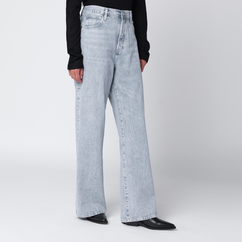 Frame Light Grey The Loose Jeans In Blue