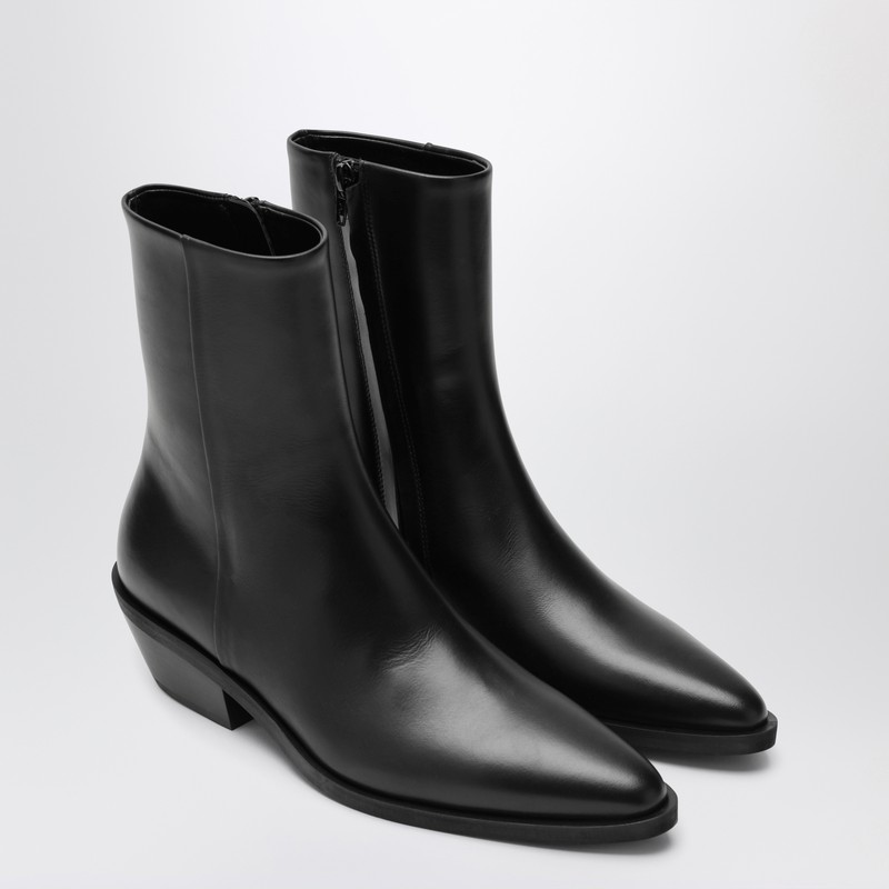 A.emery The Hudson Black Leather Ankle Boots In Black