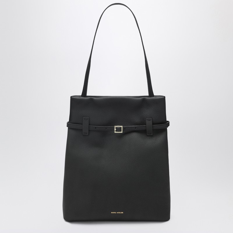 Manu Atelier Tote Du Jour Tote Bag In Black Calfskin