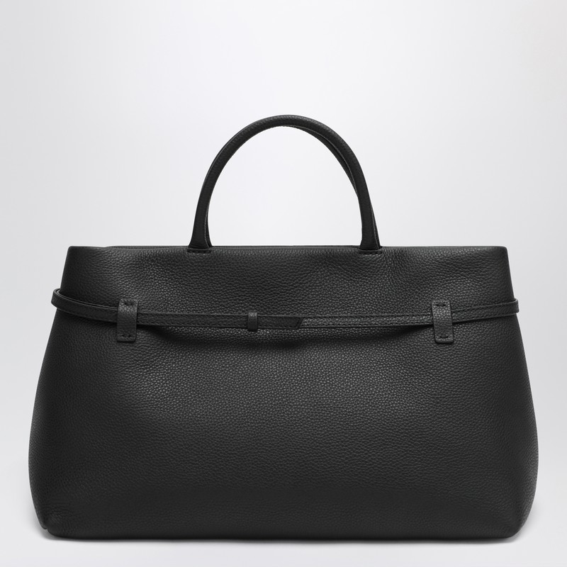 Manu Atelier 40 Cambon Structured Top Handle Bag In Burgundy