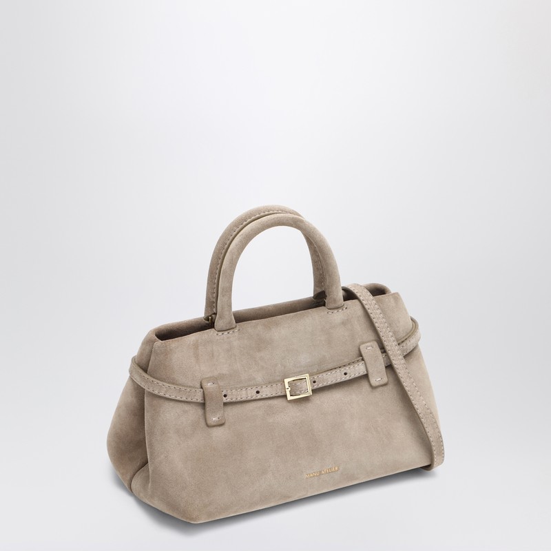 Manu Atelier Le Cambon 25 Cork Bag In Suede In Brown