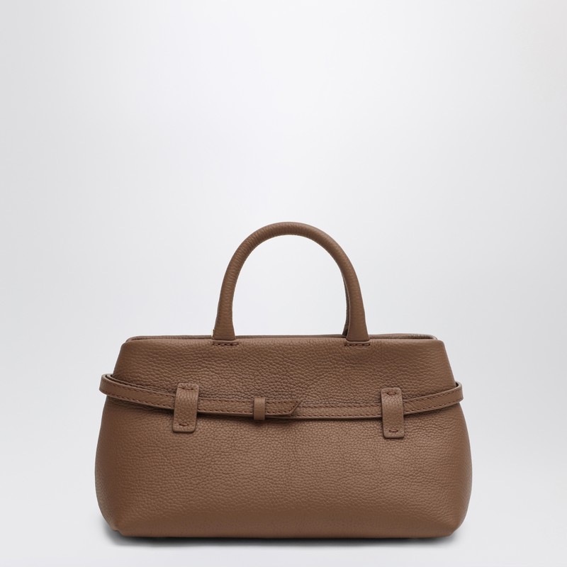 Manu Atelier Le Cambon 25 Mocha Mousse Bag In Suede In Brown
