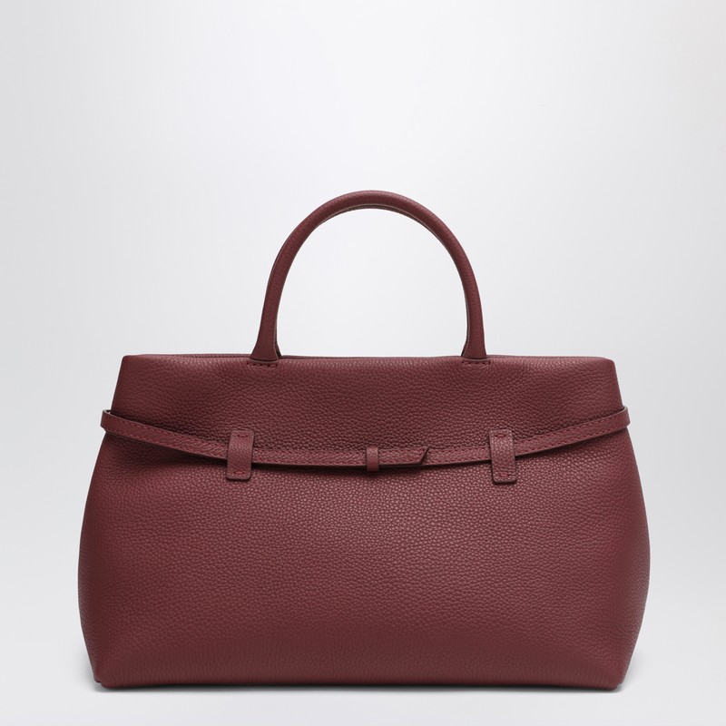 Manu Atelier Le Cambon 35 Burgundy Bag In Suede In Burgundy
