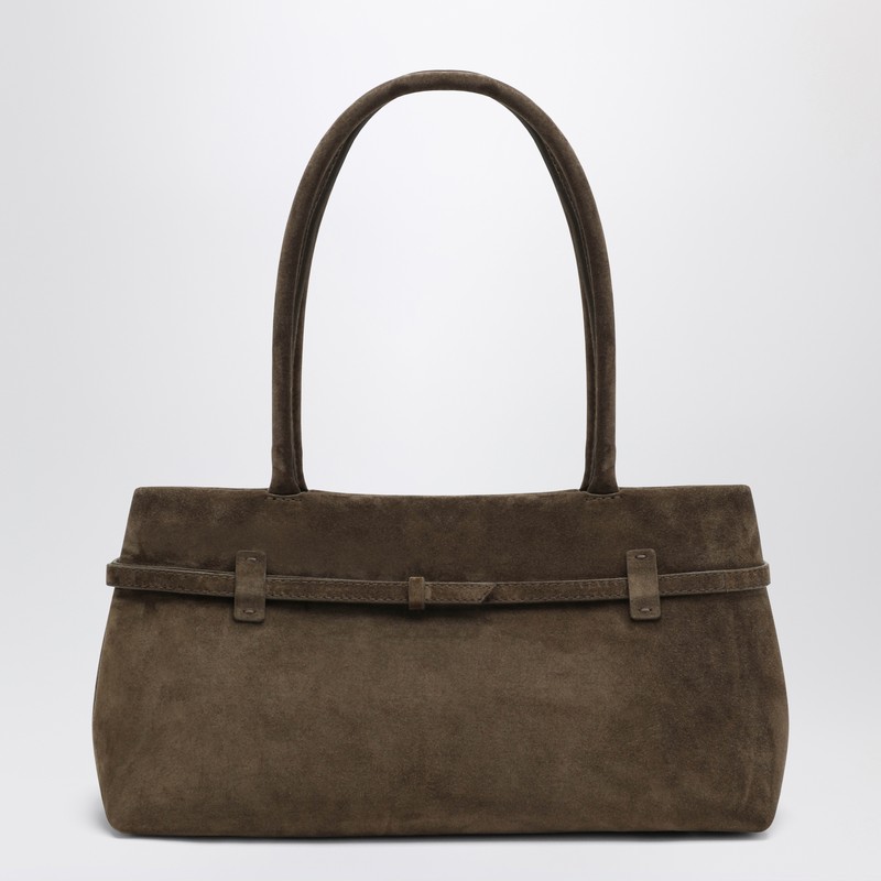Manu Atelier Rectangular Shape Top Handles Buckle Detail Bag In Green