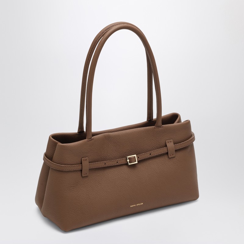 Manu Atelier Le Cambon East West Mocha Mousse Suede Bag
