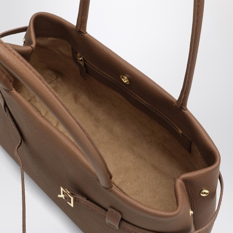 Manu Atelier Le Cambon East West Mocha Mousse Suede Bag