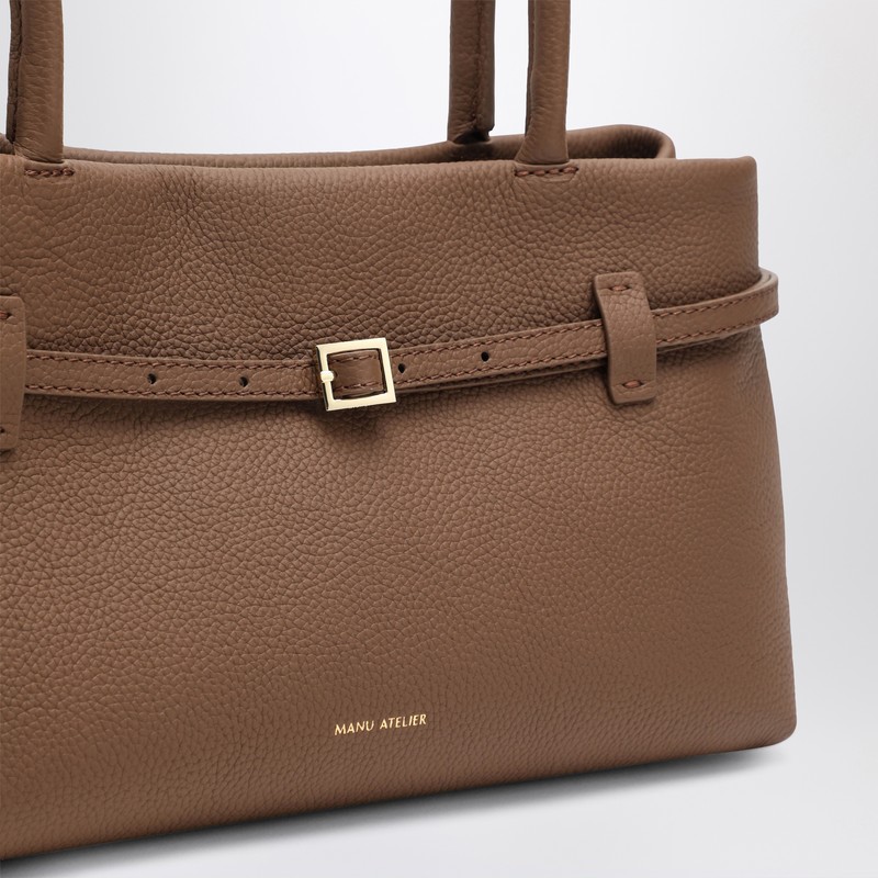 Manu Atelier Le Cambon East West Mocha Mousse Suede Bag