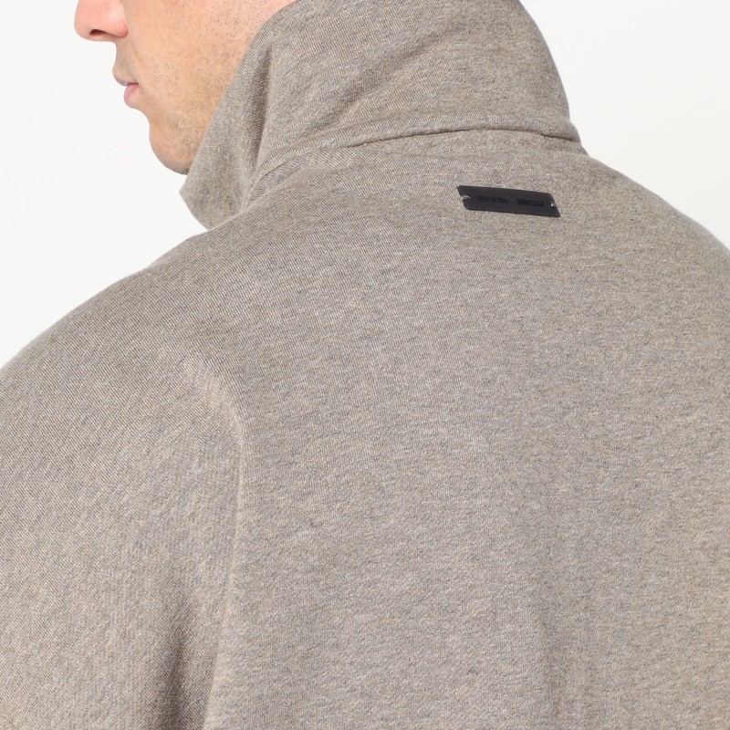 Essentials Grey Brushed Cotton Sweatshirt In Blue