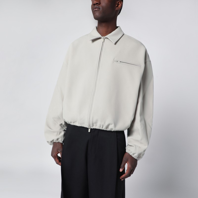 Light grey nylon Track jacket