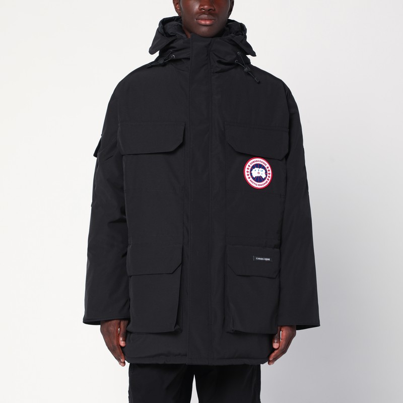 Expedition black nylon parka