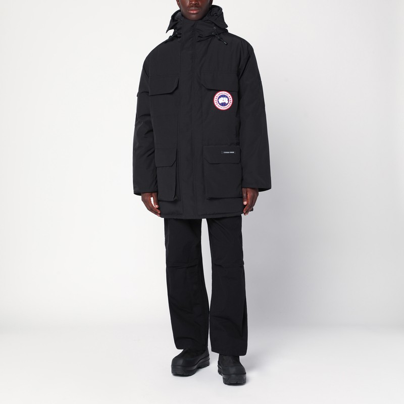 Canada Goose Expedition Black Nylon Parka In Black