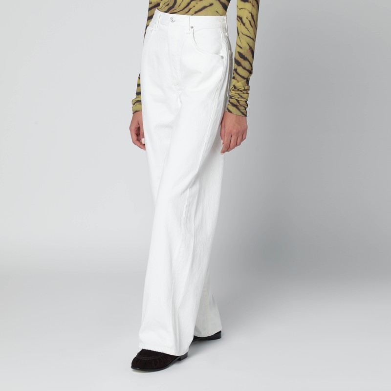 Citizen Of Humanity White Pashmina Ayla Baggy Jeans In White