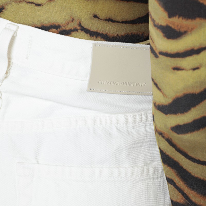 Citizen Of Humanity White Pashmina Ayla Baggy Jeans In White