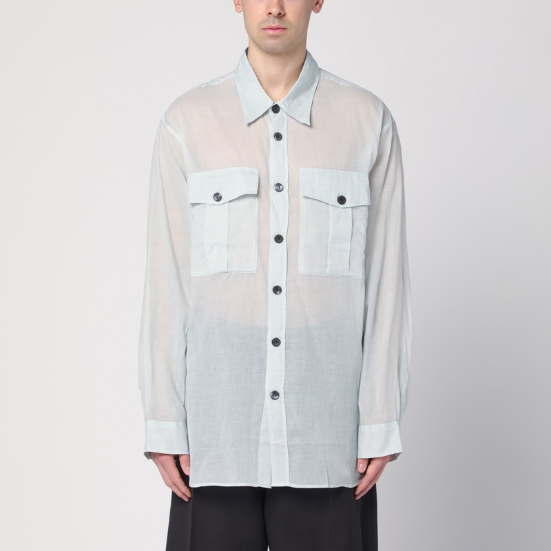 Light ice cotton shirt with pockets - Dries Van Noten - Modalova