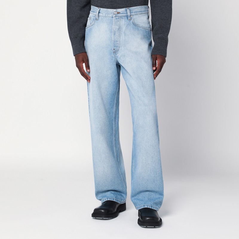 Light blue faded jeans