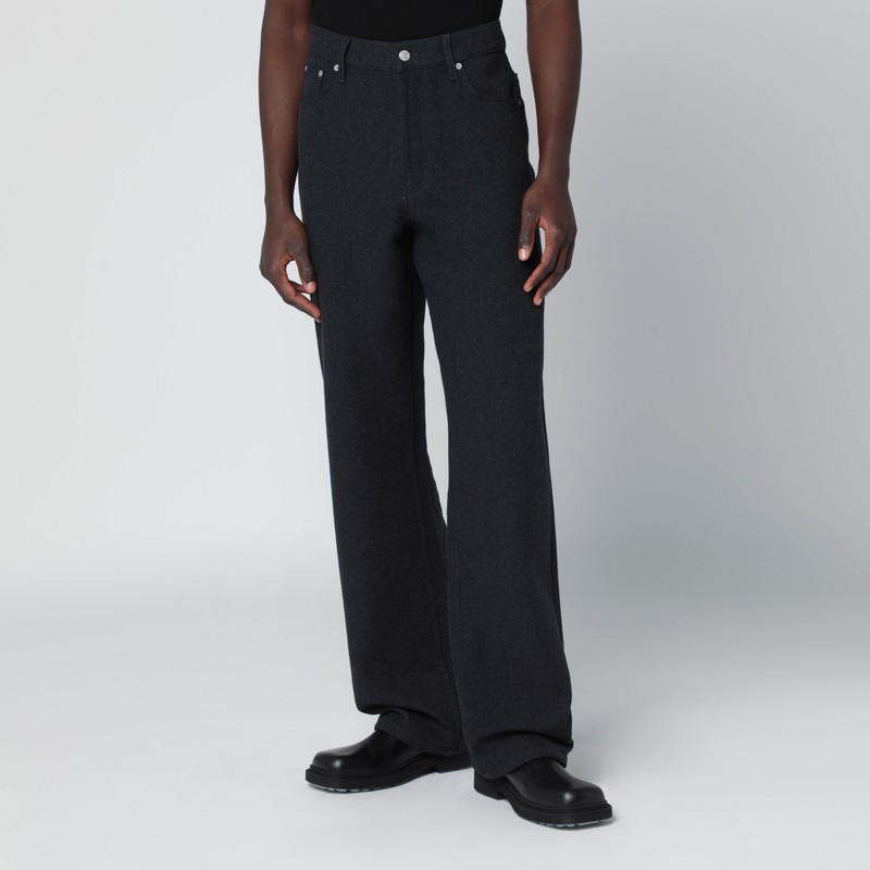 Dark grey straight leg jeans