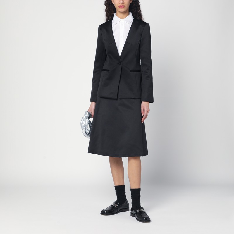 The Garment Single Breasted Buttoned Jacket In Black