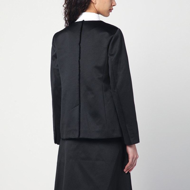 The Garment Single Breasted Buttoned Jacket In Black