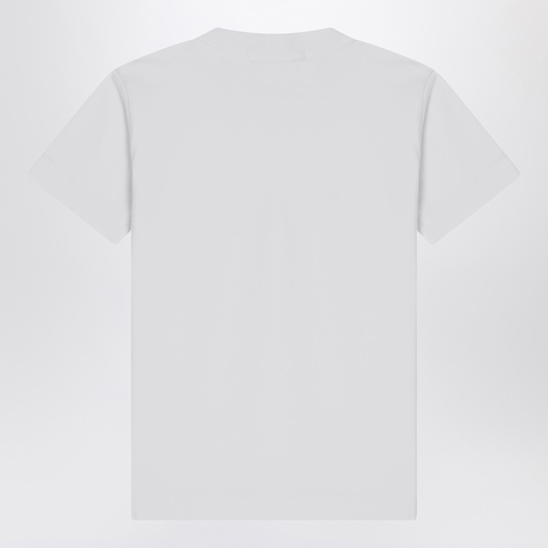 Stone Island White T-shirt With Logo Patch In White
