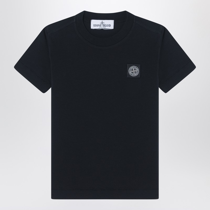 Stone Island T-shirt Con Logo In Black