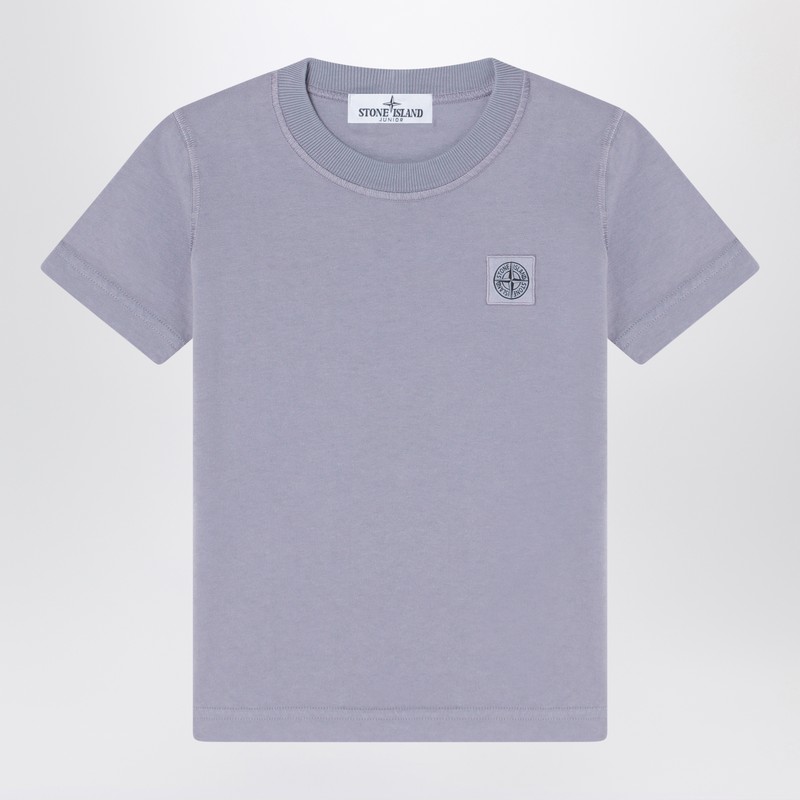 Stone Island Short-sleeved Lilac T-shirt In Purple