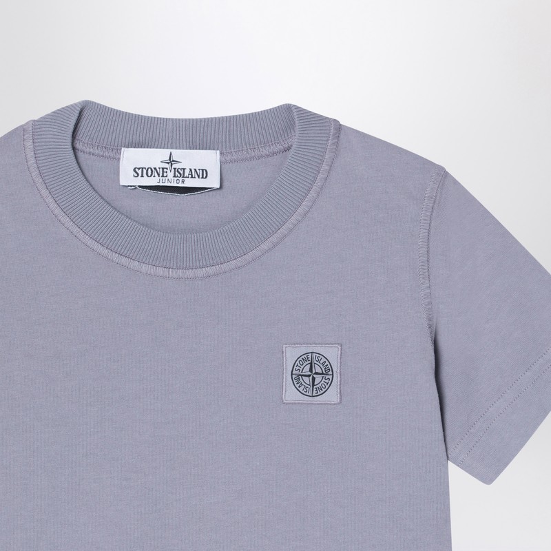 Stone Island Short-sleeved Lilac T-shirt In Purple