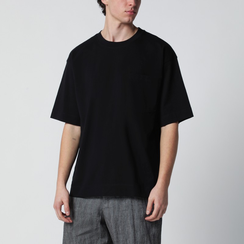 Black cotton T-shirt
